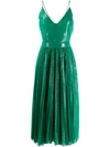 MSGM SEQUINED PLEATED DRESS