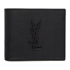 SAINT LAURENT BLACK CROC MONOGRAMME EAST/WEST WALLET