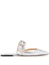 JIMMY CHOO JIMMY CHOO JIMMY CHOO GEEFLATGJB SILVER LEATHER/ - 银色