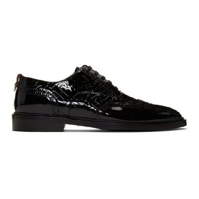 Burberry Men's Lennard Tb-embossed Leather Oxford Shoes In Black
