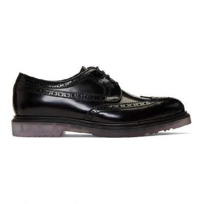 Paul Smith Crispin Brogue Patent Leather Dress Shoes In Black