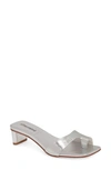 Jeffrey Campbell Teclado Slide Sandal In Silver Crinkle