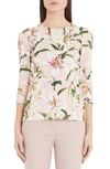 DOLCE & GABBANA LILY PRINT TOP,F7T88TFSRLJ