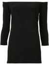 Norma Kamali Off Shoulder Jersey Top In Black
