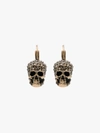 ALEXANDER MCQUEEN GOLD-TONE CRYSTAL SKULL EARRINGS,582699J160K13951661