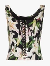 DOLCE & GABBANA DOLCE & GABBANA FLORAL BUSTIER LACE-UP TOP,F73R8THS5EO13951214