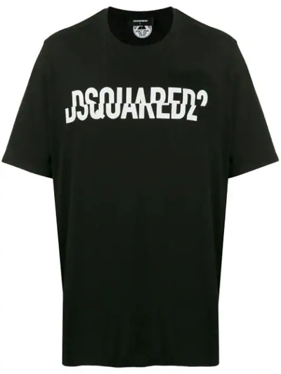 Dsquared2 Logo印花t恤 - 黑色 In Black