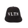 Valentino Garavani Black Logo Baseball Cap In Nero