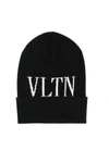 VALENTINO GARAVANI VALENTINO VLTN LOGO BEANIE