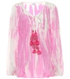 ANNA KOSTUROVA TIE-DYE SILK BLOUSE,P00395734