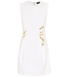 VERSACE EMBELLISHED STRETCH-CRÊPE MINIDRESS,P00395269