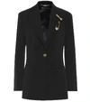 VERSACE EMBELLISHED STRETCH-WOOL BLAZER,P00395282