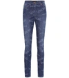 VERSACE LOGO HIGH-RISE SKINNY JEANS,P00395284