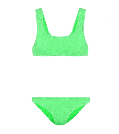 Reina Olga Ginny Scrunch Bikini In Green