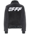 OFF-WHITE SHEARLING JACKET,P00399505