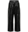 MM6 MAISON MARGIELA HIGH-RISE CROPPED LEATHER trousers,P00398567