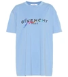 GIVENCHY LOGO-EMBROIDERED COTTON T-SHIRT,P00403152