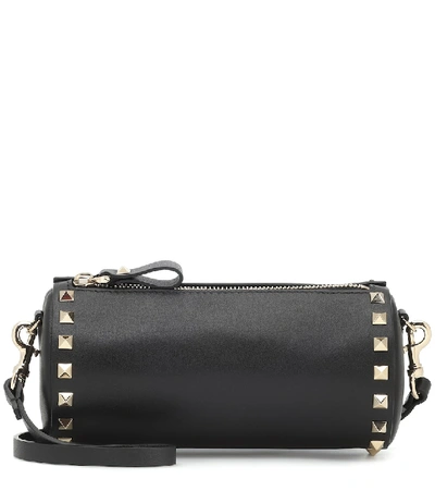 Valentino Garavani Black  Rockstud Cylinder Shoulder Bag