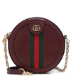 GUCCI OPHIDIA MINI ROUND LEATHER SHOULDER BAG,P00398921