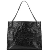 Saint Laurent Womens Black Niki Large Leather Shoulder Bag In Black
