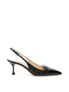 PRADA CROC-PRINT SLINGBACKS,10966979