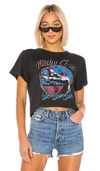 DAYDREAMER MOTLEY CRUE GIRLS REBEL CROP TEE,DDRE-WS351