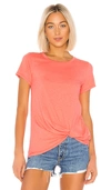 Bobi Vintage Jersey Knotted Tee In Taffy