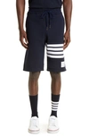 Thom Browne Pantaloncini Da Allenamento A 4 Barre In Navy
