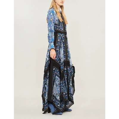 Altuzarra Tamourine Floral-print Silk-chiffon Maxi Dress In Flax Flower