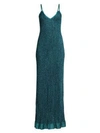 M MISSONI Solid Lurex Knit Maxi Dress