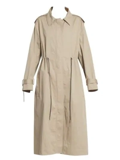 Victoria Beckham Oversized Trench Coat In Camel