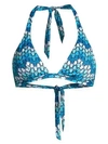 VILEBREQUIN Fleche Print Triangle Halter Bikini Top