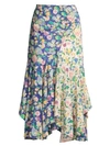 AMUR Vicky Floral Silk Skirt