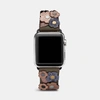 Coach Apple Watch Strap With Tea Rose In Moss