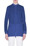 AKRIS PLEATED COTTON VOILE SHIRT,419603045717