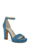 Vince Camuto Sathina Sandal In French Blue Suede