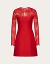 VALENTINO VALENTINO CREPE COUTURE AND LACE DRESS