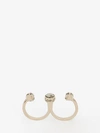 Alexander Mcqueen Two-finger Ring In Not Applicable