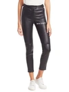 PALM ANGELS Leather Track Biker Pants