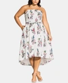 CITY CHIC TRENDY PLUS SIZE SWEET FLORAL BOUQUET DRESS