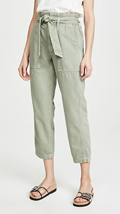 Amo Paperbag Relaxed Trousers In Surplus
