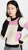 GANNI HAND KNIT WOOL SWEATER