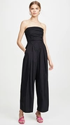 Rachel Comey Women's Tristan Strapless Pleated Jumpsuit In Black