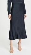 CUSHNIE High Waisted Pleated Knit skirt