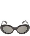 Acne Studios Mustang Acetate Oval Sunglasses In Black