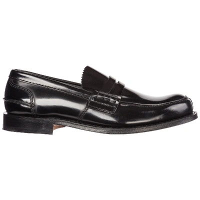 Church's Men's Leather Loafers Moccasins In Black