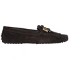 TOD'S WOMEN'S SUEDE LOAFERS MOCCASINS GOMMINI,XXW00G0AW70RE0B999 37.5
