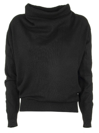 Agnona Sweater Cashmere Neck Ring In Black