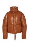 Apparis Camila Vegan Leather Short Coat In Brown