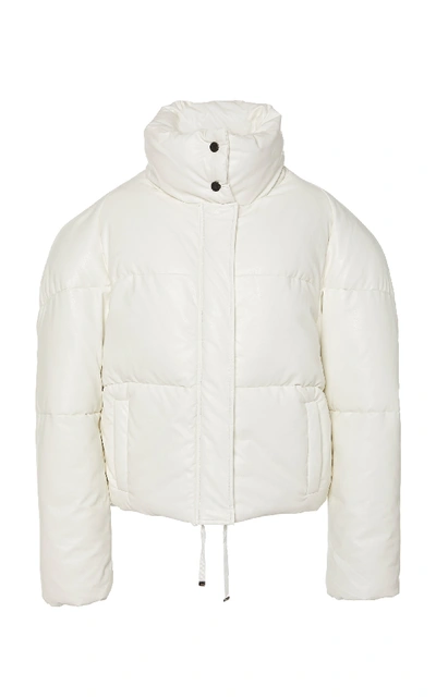 Apparis Camila Vegan Leather Short Coat In White